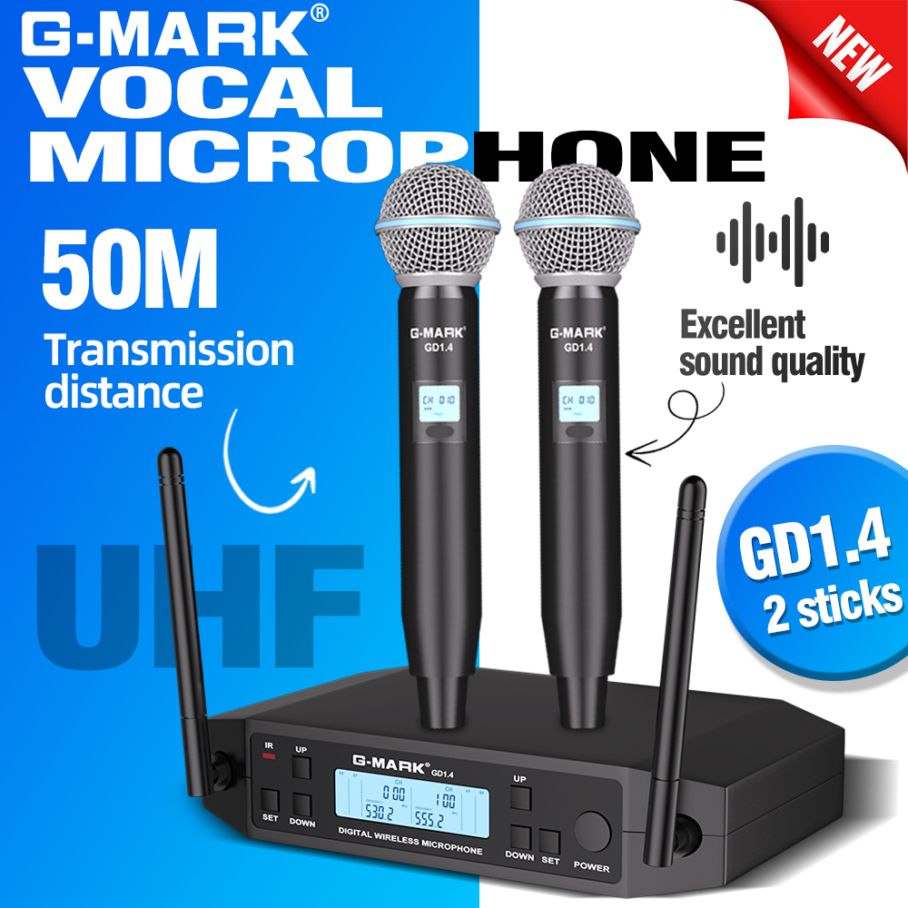 G-MARK GLXD4 Professional UHF  - Shure Mic Sm7B recension och pris