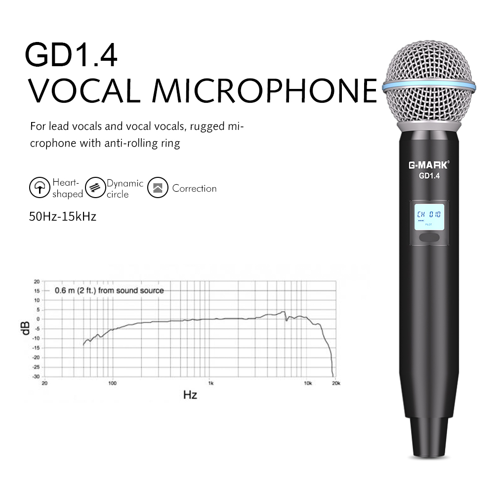 G-MARK GLXD4 Professional UHF  - Shure Mic Sm7B recension och pris